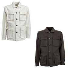 MASTRICAMICIAI sahariana uomo sfoderata cotone pesante DARK MX275-PT044