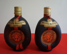 2 bottiglie vintage anni 70' Vecchia Romagna etichetta Oro Litri 0,750 Sigillate