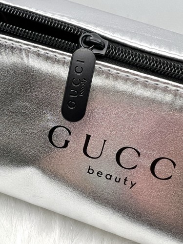 Gucci beauty silver pouch make - pouch,