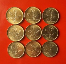 20 LIRE 1981 IN FDC ASSOLUTO - 9 MONETE [M059]