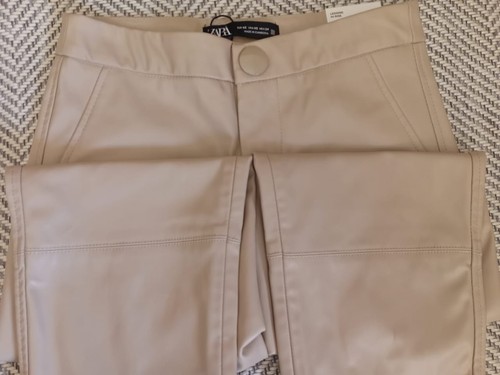 Zara pantalone ecopelle donna - ecopelle,