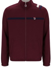 FILA Vintage Borg Wimbledon Settanta Mkii Tennis Pista Top (Rosso Bordeaux