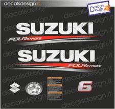 Adesivi motore marino fuoribordo Suzuki 6 cv four stroke 2018 barca stickers