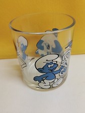 BICCHIERE NUTELLA PUFFI SCHLUMPF 1992 FERRERO VERRE GLASS PEYO