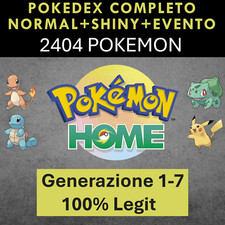 POKEMON Home Living Dex Pokedex Completo Normali + Shiny + Evento Gen 1-7 Legit