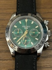 Seiko Chronograph Green Quartz Mens Watch