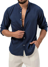 Camicia Uomo Di Lino Manica