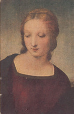 CARTOLINA *96 FIRENZE R. GALLERIE RAFFAELLO MADONNA DEL CARDELLINO VIAGG. 1923