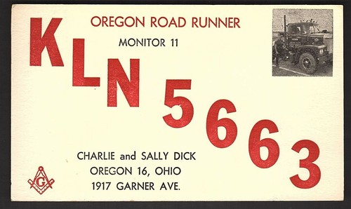 Qsl qso radio card oregon - qso, "oregon