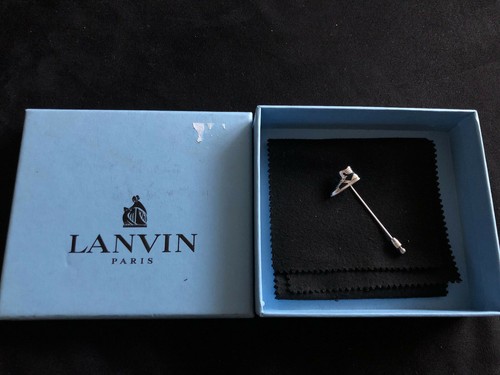 Lanvin broche cravatte rhodium - lanvin,