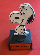 SNOOPY SCHULZ STATUETTA TI HO PERSO in plastica con base AVIVA vintage Anni '90