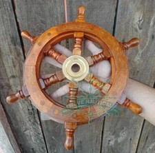 Ruota nave ottone legno