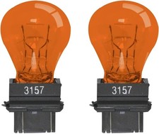 2x ampoule 3157 12V P27/7W W2.5x16q 32/3CP S25q orange double filament voiture
