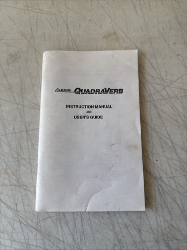 Alesis quadraverb manuale - alesis,