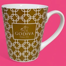 Tazza da caffè Godiva Belgio 1926 oro e bianco 4,25"