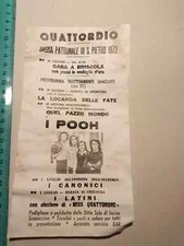 riproduzione recente - volantino locanda delle fate quel pazzo mondo latini pooh