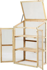 Serra Da Balcone in Legno Di Abete, Piccola Serra per Piante, Mini Serra in Poli