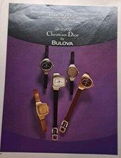 OROLOGI BULOVA CHRISTIAN DIOR - Rara Pubblicità ORIGINALE D'epoca 1972