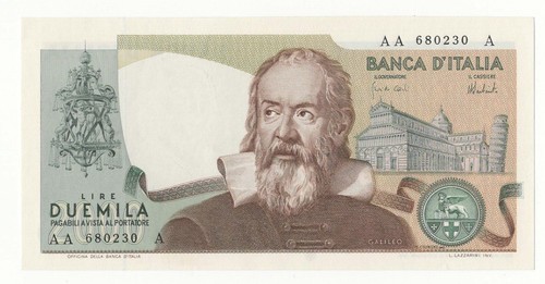 2000 lire galileo - lire,