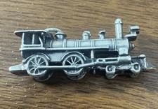 Miniatura Locomotiva In Argento - Soprammobile - Locomotiva  Vintage .