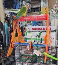 TRESPOLO CON LIMA UNGHIE PER PAPPAGALLI di piccole e medie dimensioni 30X25X26