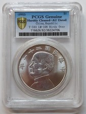 Dollaro Argento Rame Argentato nel 21° Anno della Repubblica di Cina.