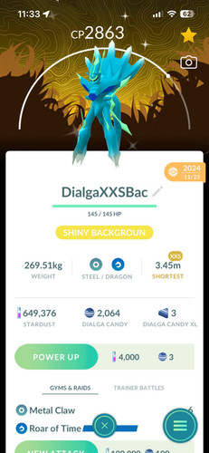 Shiny dialga rot - dialga, area