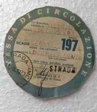 Tassa di circolazione 1974 per
