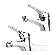 COPPIA RUBINETTO MISCELATORI BAGNO BIDET+LAVABO LAVANDINO CROMATO CON FLESSIBILI