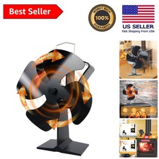 Heat Powered 4-Blade Stove Fireplace Fan for Efficient Warm Air Circulation