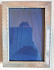 Cornice vintage in argento 900 massiccio anni ’30/’40 con retro in legno