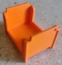 LEGO DUPLO - LETTO LETTINO ARANCIONE - CASA DELLE BAMBOLE - VINTAGE - USATO