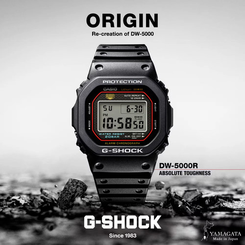 Casio shock 5000r 1a 1983 - dw-5000r-1a,