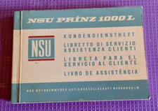 Libretto di servizio assistenza clienti automobile Prinz 1000 L 1965