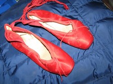 Vintage scarpe ballo ballerine Punte Danza Porselli Milano N. 14 made in Italy