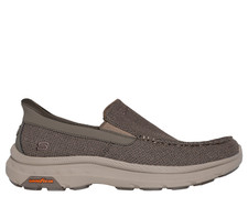 SKECHERS Pollard-Wilfred Taupe RF Slip-Ins Mocassino Uomo Taglie 7-14/Nuovo!!