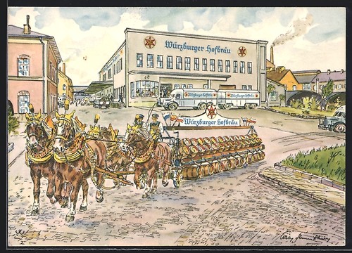 Cartolina artista würzburg - cartolina,