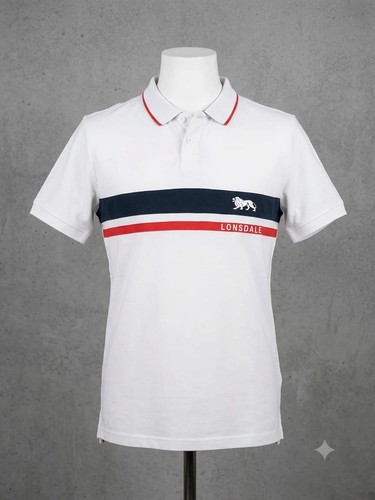 Polo lonsdale bianca con bande - polo,