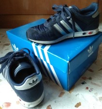 SCARPE BAMBINO ADIDAS LA L.A. TRAINER 32 Cm 20,5 blue argento come nuove