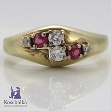 Anello in oro 585 con 4