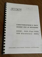Manuale officina Fiat 500 D-F-L- 500 Giardiniera