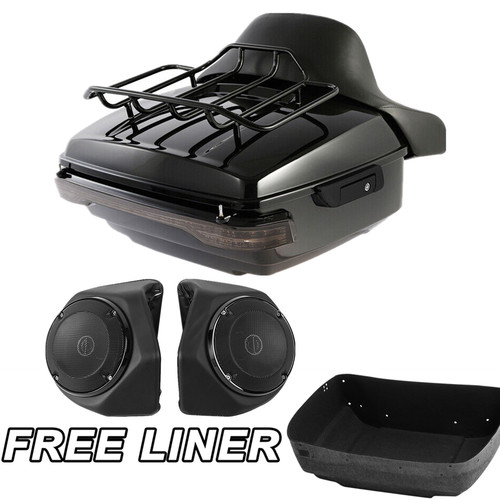 Black king pack trunk - black, rack
