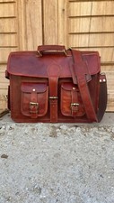 Borsa a tracolla vintage in pelle da uomo S Messenger borsa per laptop valige...