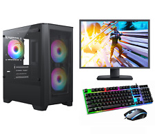 SET Computer Gioco Veloce PC Monitor Quad Core i5 8GB 1TB Win 10 2GB GT710