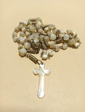 ROSARIO MADREPERLA vintage GRANI Tondi SCATOLA ORIGINALE 