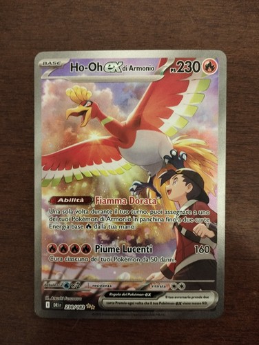Carta pokemon ex - ho-oh,