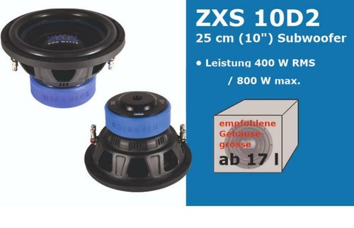 Hifonics zxs 10d2 - 25, (10")