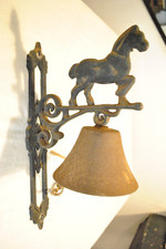 Campanello a Muro VINTAGE  Campana Ghisa Giardino decorazione Ferro