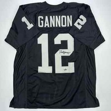 Maglia Facsimile Autografata Rich Gannon Oakland Las Vegas Nera Ristampa XL