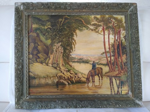 Quadro dipinto legno - su,